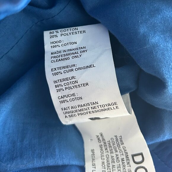 Doma Electric Blue Leather Jacket with Detachable Hood ALT ASO Clary Fray - Picture 12 of 14